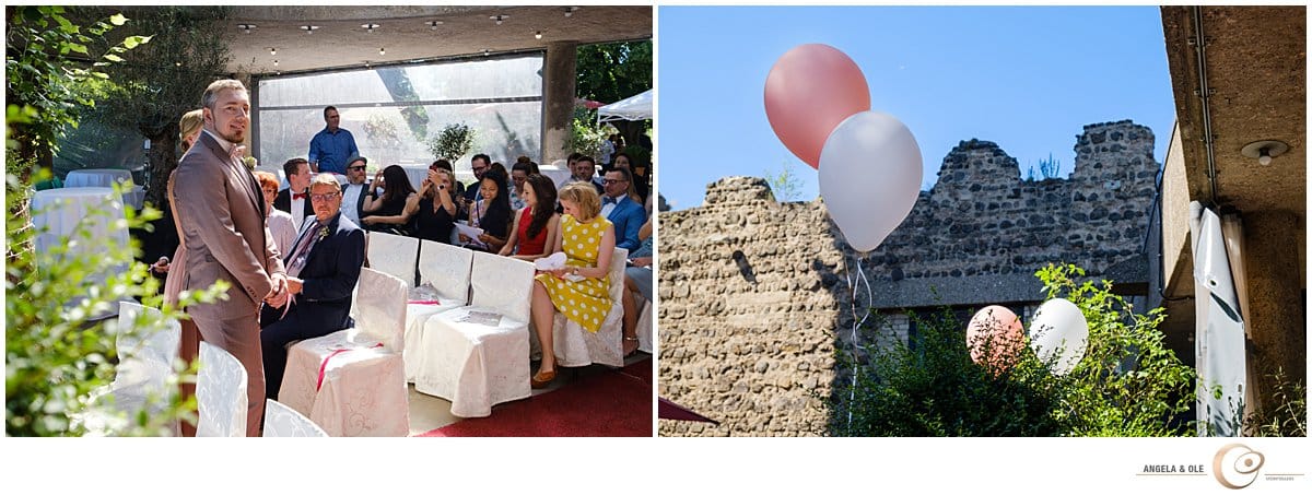 Hochzeitsfotograf Bonn - standesamtliche Trauung auf der Godesburg